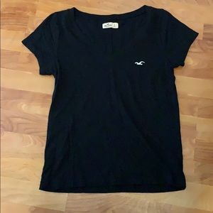 Black Hollister V Neck Shirt